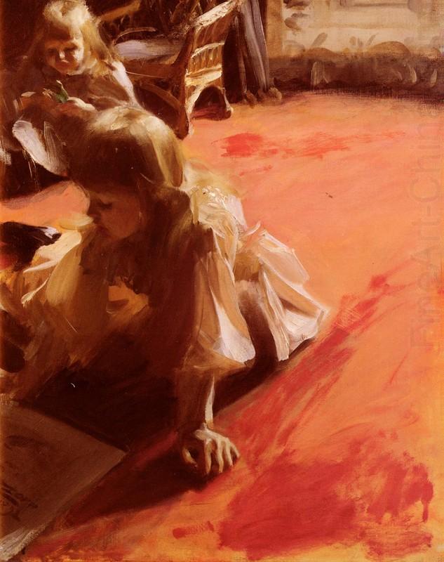 Anders Zorn A Portrait of the Daughters of Ramon Subercasseaux china oil painting image